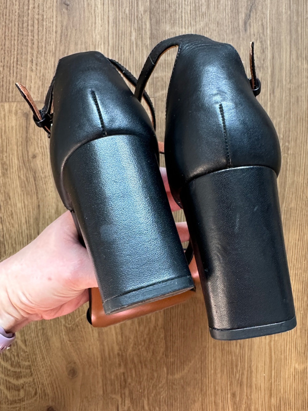 Coach Black Ankle-Strap Block Heel Sandals - Size 7.5/Size 8 - Picture 6 of 12